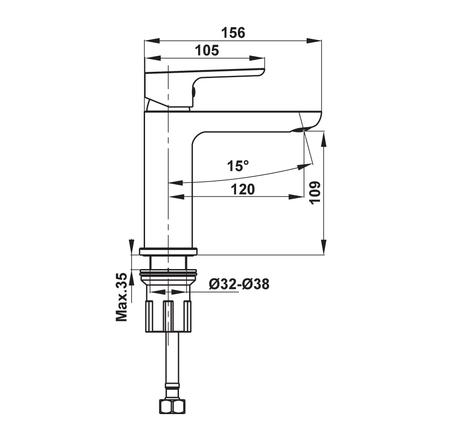 Vòi trộn UNI 100 Hafele 495.61.129